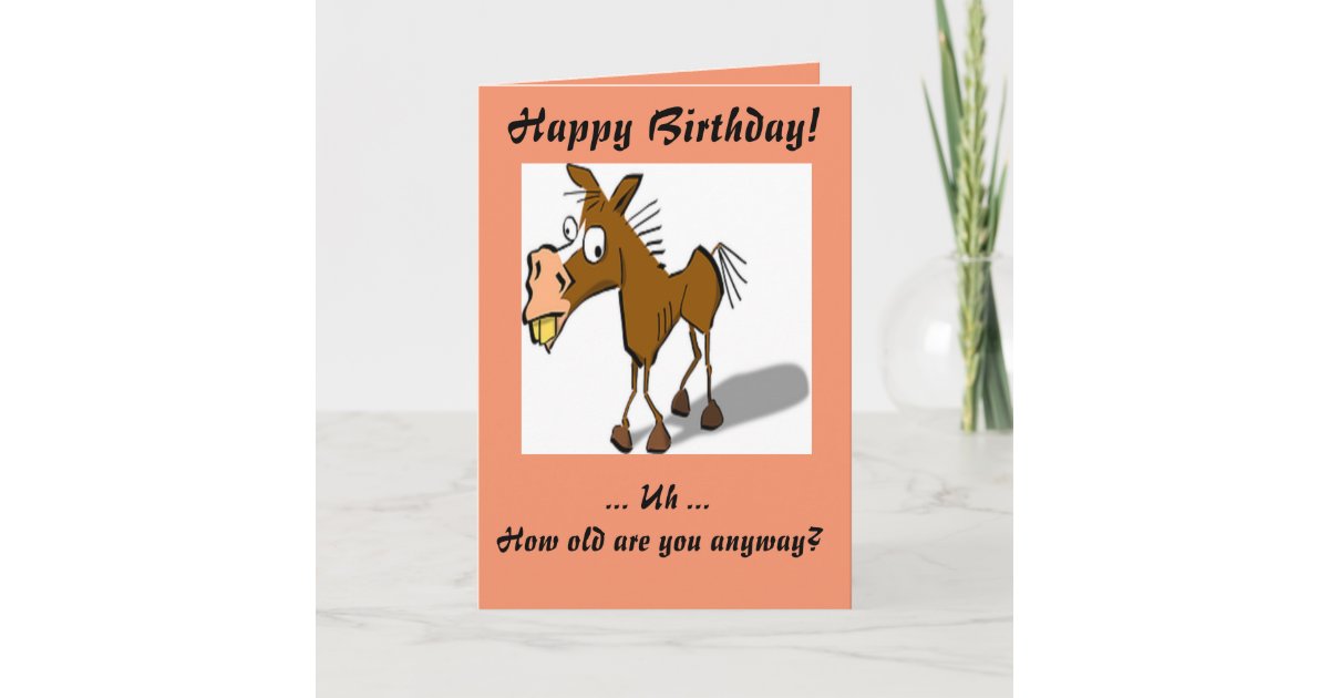 Donkey Birthday Greetings Card | Zazzle.co.uk