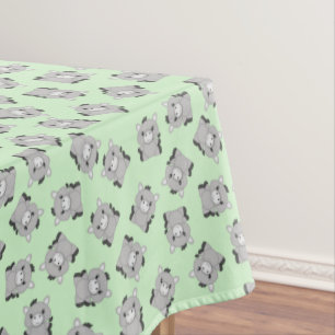 Donkey Birthday Party Green Tablecloth