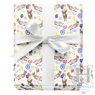 Donkey Birthday Wrapping Paper