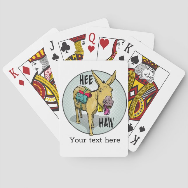Donkey Braying HEE HAW Playing Cards (Back)