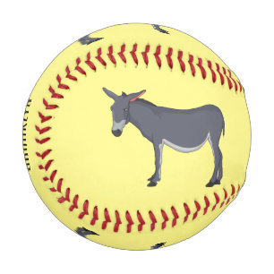 Donkey cartoon illustration  baseball