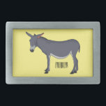 Donkey cartoon illustration  belt buckle<br><div class="desc">Donkey cartoon illustration</div>