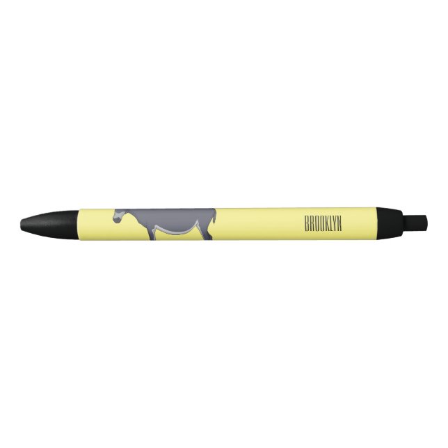 Donkey cartoon illustration  black ink pen (Front)