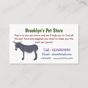 Donkey cartoon illustration business card