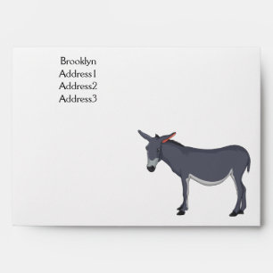 Donkey cartoon illustration envelope