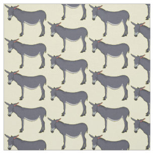 Donkey cartoon illustration fabric