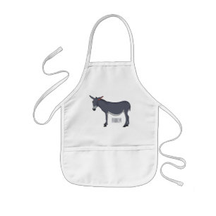 Donkey cartoon illustration  kids apron