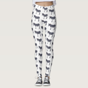 Donkey cartoon illustration leggings