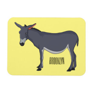 Donkey cartoon illustration magnet