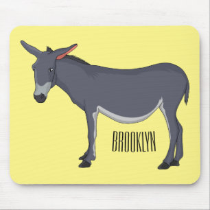 Donkey cartoon illustration mouse mat