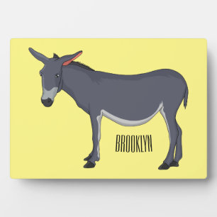 Donkey cartoon illustration  plaque