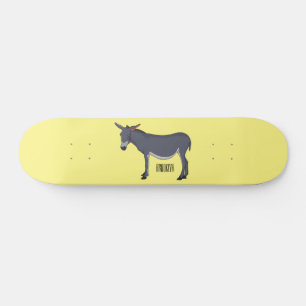 Donkey cartoon illustration  skateboard