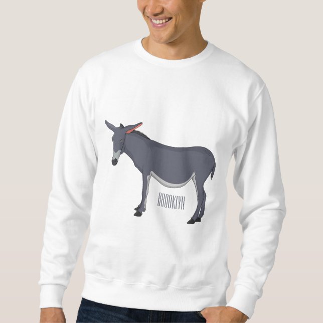 Donkey cartoon illustration  sweatshirt (Front)