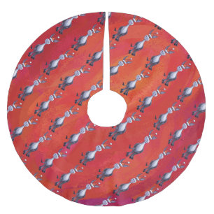 Donkey Christmas Brushed Polyester Tree Skirt