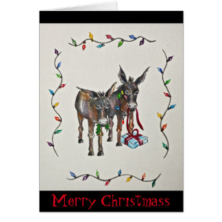 Donkey Christmas Card