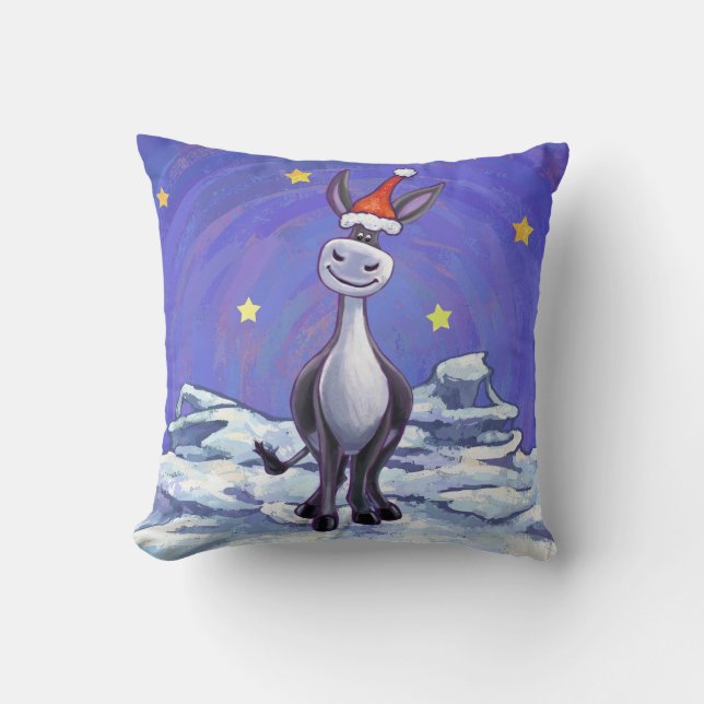 Donkey Christmas Cushion (Front)