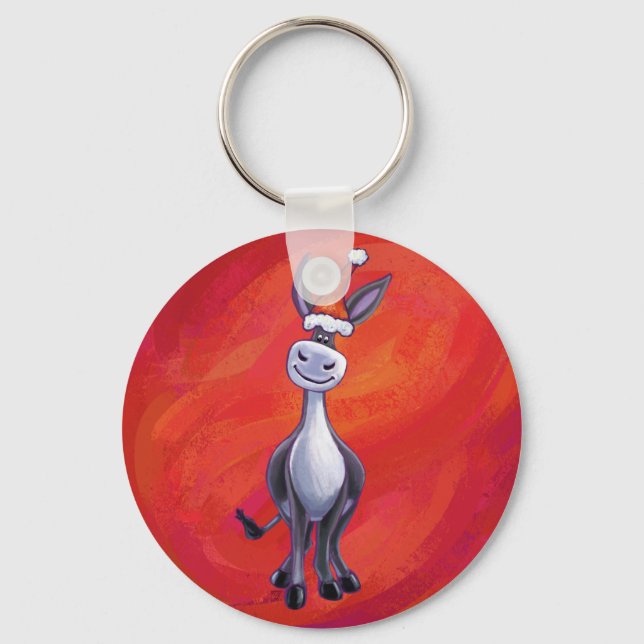 Donkey Christmas Key Ring (Front)
