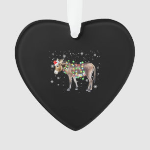 Donkey Christmas Lights Colour Santa Donkey Gif Ornament