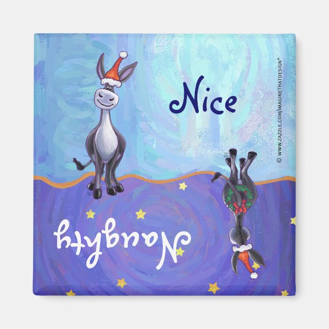 Donkey Christmas Magnet (Front)