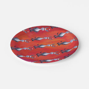 Donkey Christmas Paper Plate