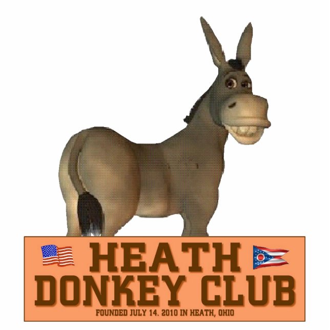 Donkey Club Standing Photo Sculpture (Front)