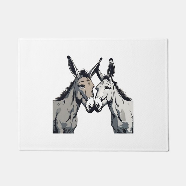 Donkey Couple Doormat (Front)