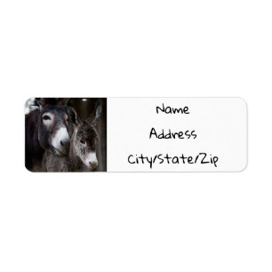 ***DONKEY COUPLE*** RETURN ADDRESS LABEL
