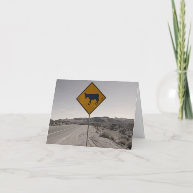 Donkey Crossing Card (Front)