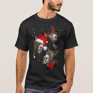 Donkey cute xmas santa T-Shirt