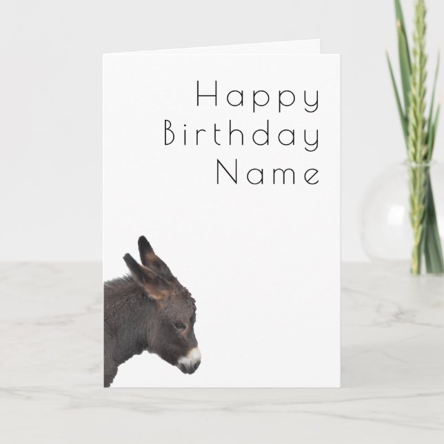 Donkey Deco Birthday Card (Front)