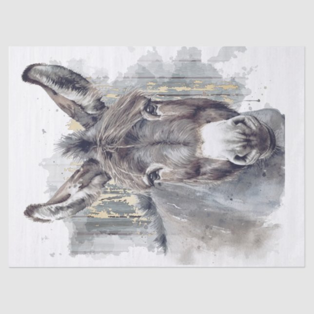 Donkey Decoupage Tissue Paper (Front)