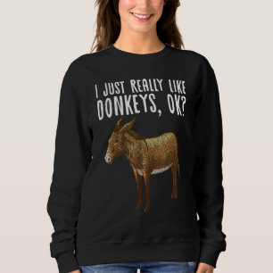 Donkey Design For Men Women Mule Animal Farming Ho Sweatshirt