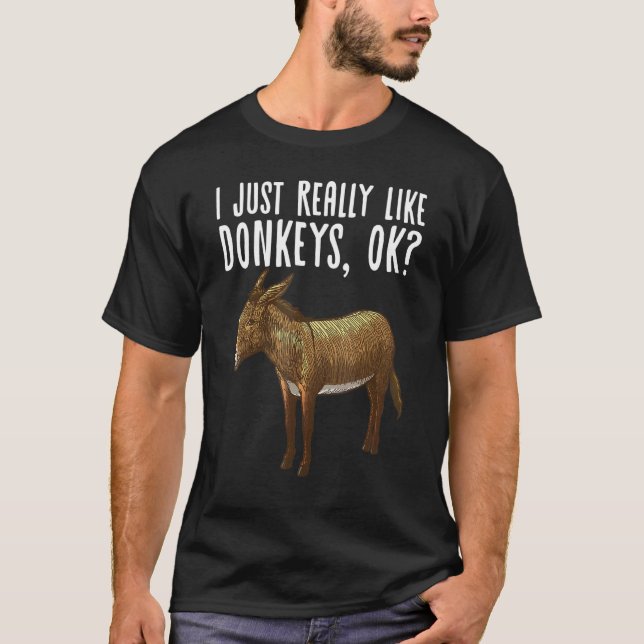 Donkey Design For Men Women Mule Animal Farming Ho T-Shirt (Front)