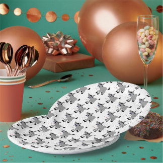 Donkey Design Paper Plate