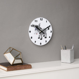 Donkey Design Round Clock