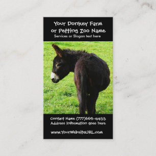 Donkey Farmer or Ranch Business Card
