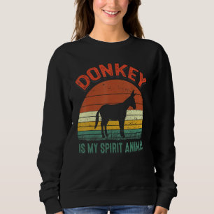 Donkey Farmer Vintage Retro Donkey Is My Spirit An Sweatshirt