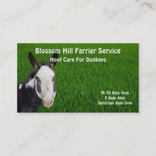 Donkey Farrier Business Card