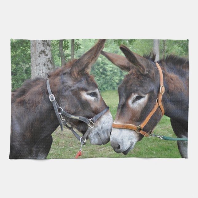 Donkey friends tea towel (Horizontal)