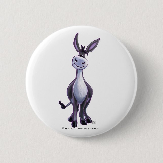 Donkey Gifts & Accessories 6 Cm Round Badge (Front)