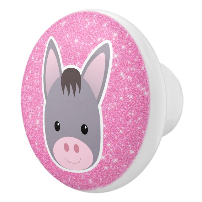 Donkey Glitter Ceramic Knob (Right)