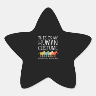Donkey Halloween Human Costume   Funny Donkey Item Star Sticker
