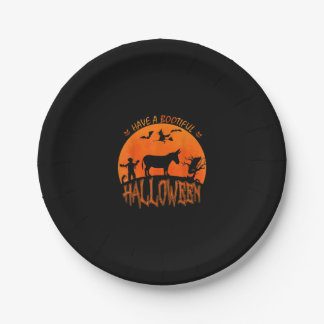 Donkey - Happy Halloween| Funny Scary Costume Gift Paper Plate