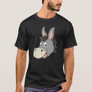 Donkey Head Smiling Laughing Mule Zoo Animal Farme T-Shirt