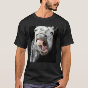 Donkey Horse Face Showing Off Cute and  Face Anima T-Shirt