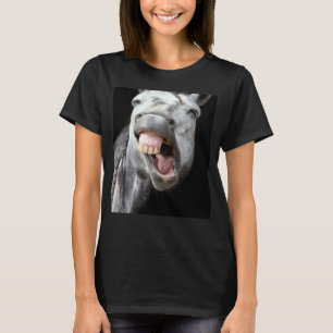 Donkey Horse Face Showing Off Cute and Face Anima T-Shirt