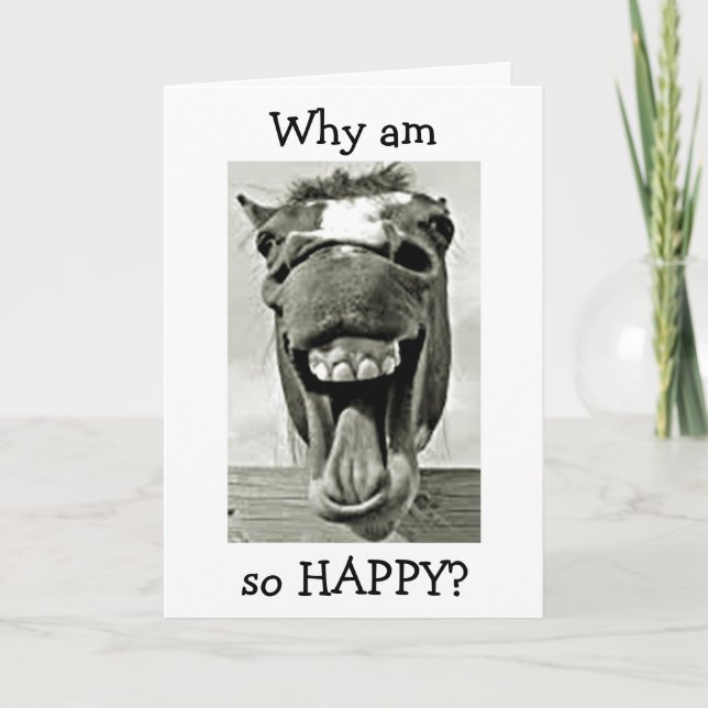 DONKEY IS "HAPPY" THAT "U R MY MOM" MOTHER'S DAY CARD (Front)