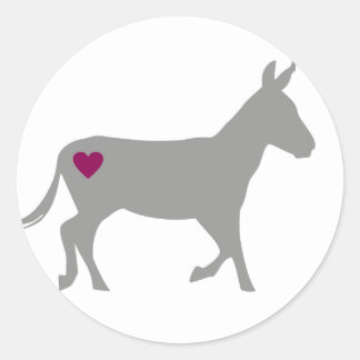 Donkey Love Circle Sticker small