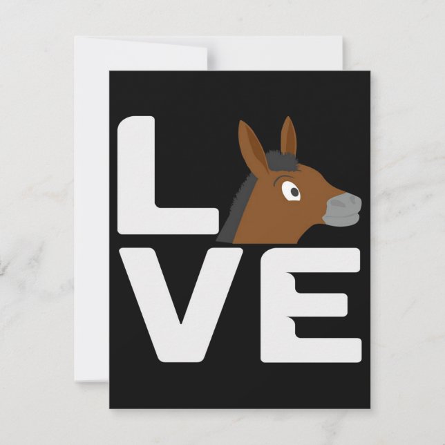 Donkey Love Donkeys Lover Invitation (Front)