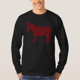Donkey Lover Funny Hearts Love Donkey Valentine S T-Shirt